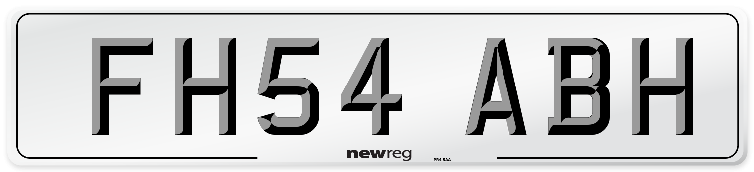 FH54 ABH Number Plate from New Reg